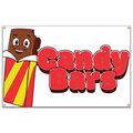 Signmission Candy Bars Banner Heavy Duty 13 Oz Vinyl with Grommets Single Sided B-60 Candy Bars